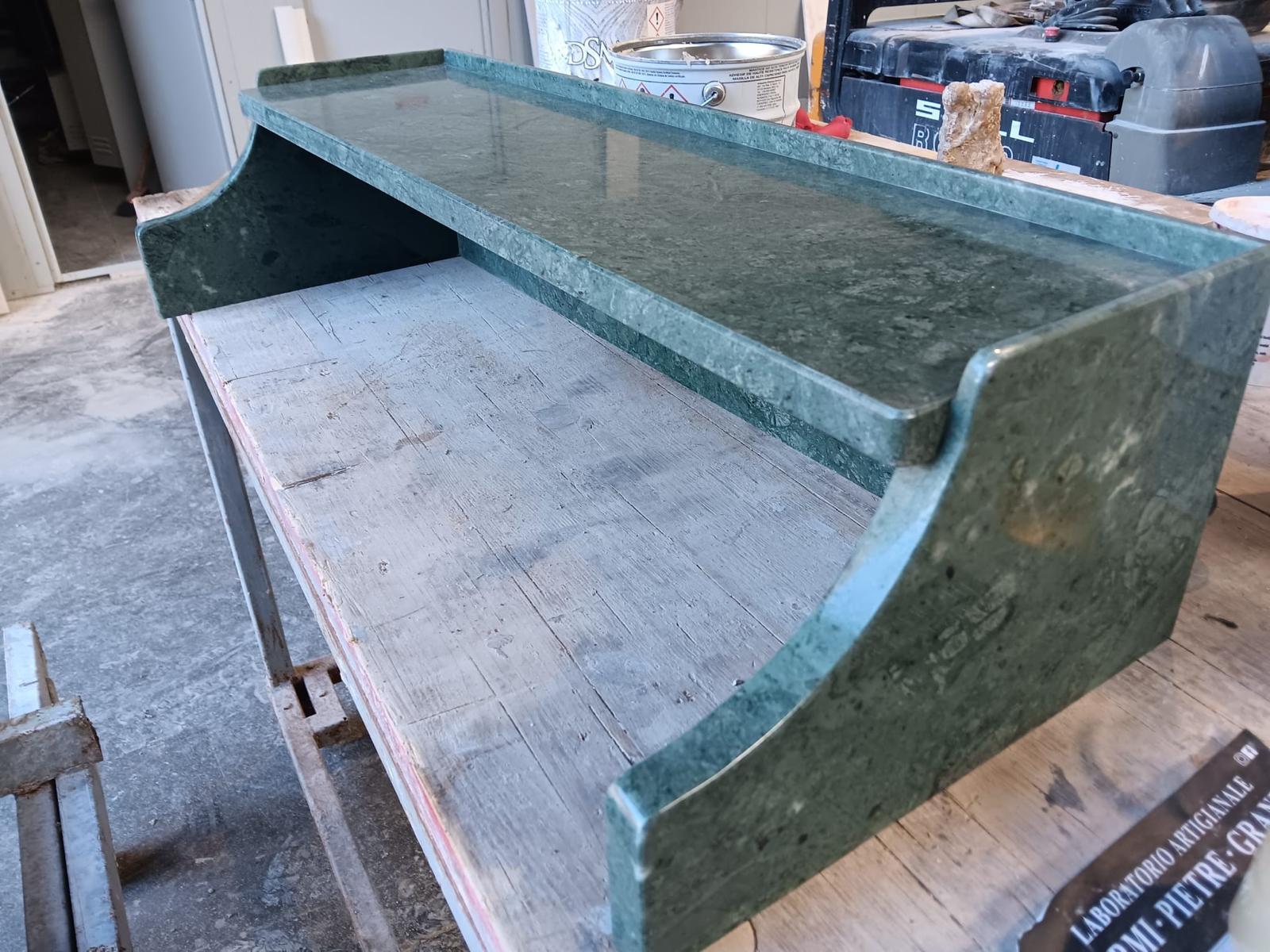 Hand-crafted Verde Alpi console