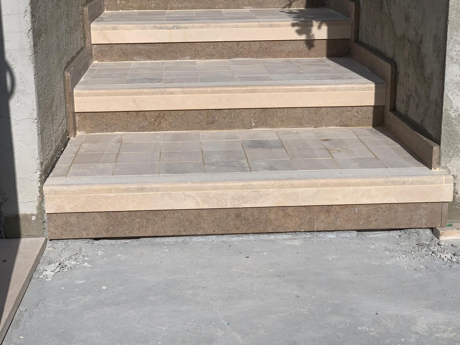 Detail of exterior stone steps